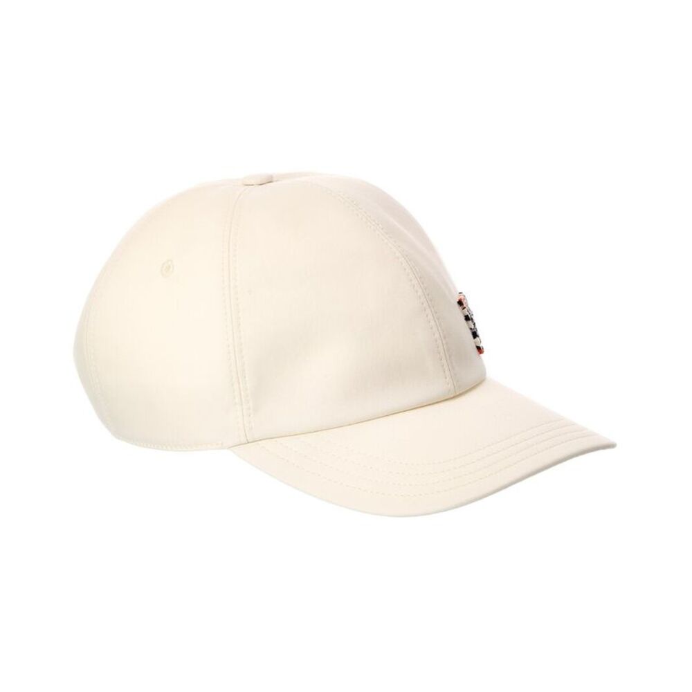 Burberry Knight Tropical Gabardine Baseball Cap, White